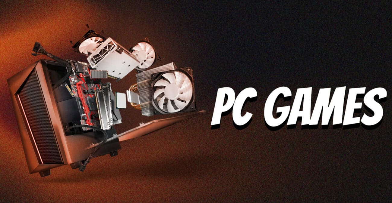 Exploded view of PC components, ideal for home gaming.