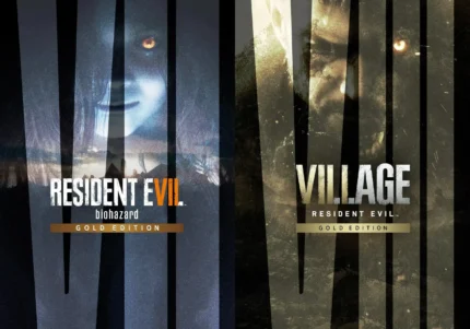 Resident Evil 7 & Village Gold Editions for PS4 & PS5. Box art comparison.