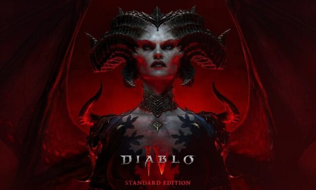Lilith, Diablo IV Standard Edition cover art.