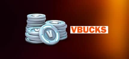 "Stack of V-Bucks currency for gaming"