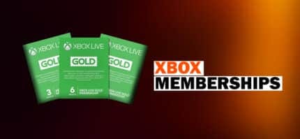 Xbox Live Gold Membership Cards Displayed